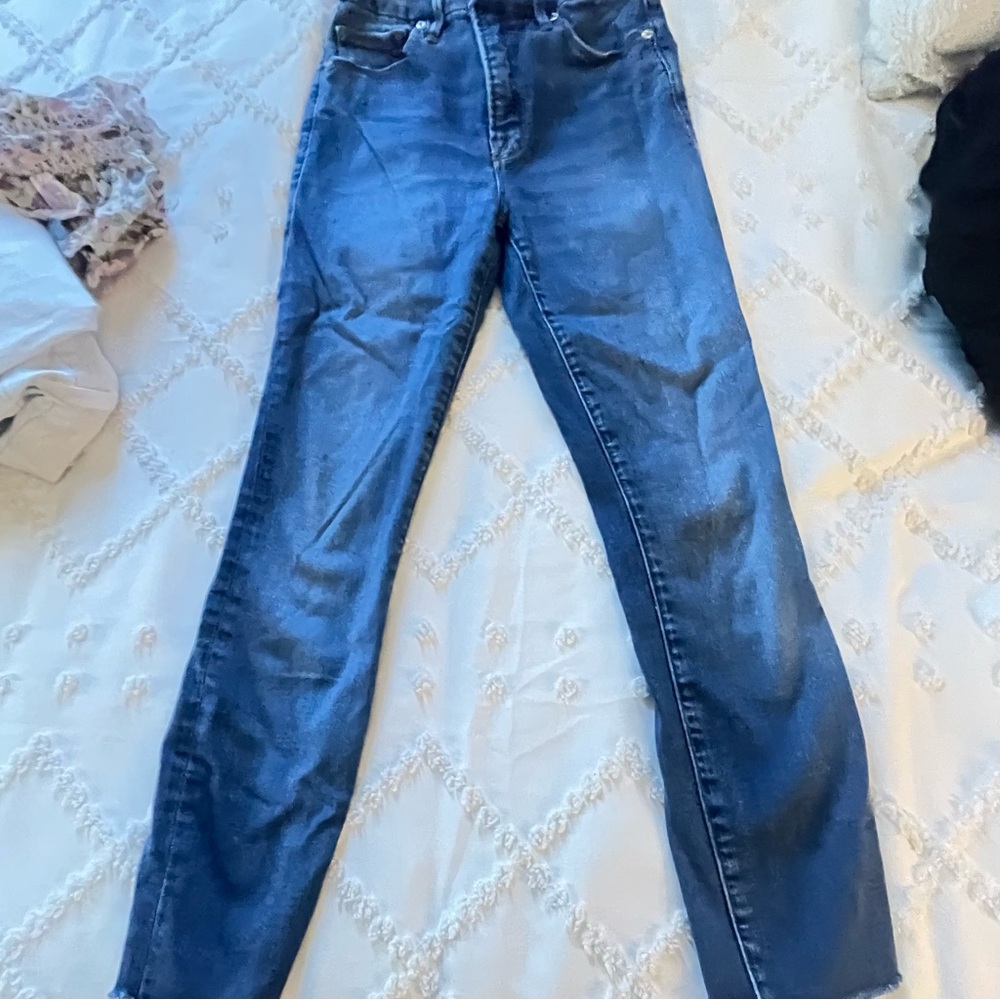 Good American high rise stretch Blue Skinny Jeans